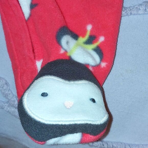 CARTERS Onesie Zipper Sleeper Pink Penguins 3 Month + Teddy Bear - Picture 3 of 8